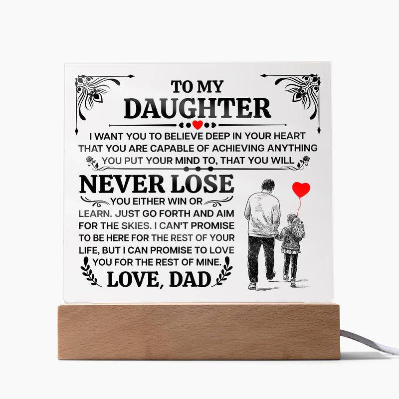 To My Daughter Promise – Acrylic Square